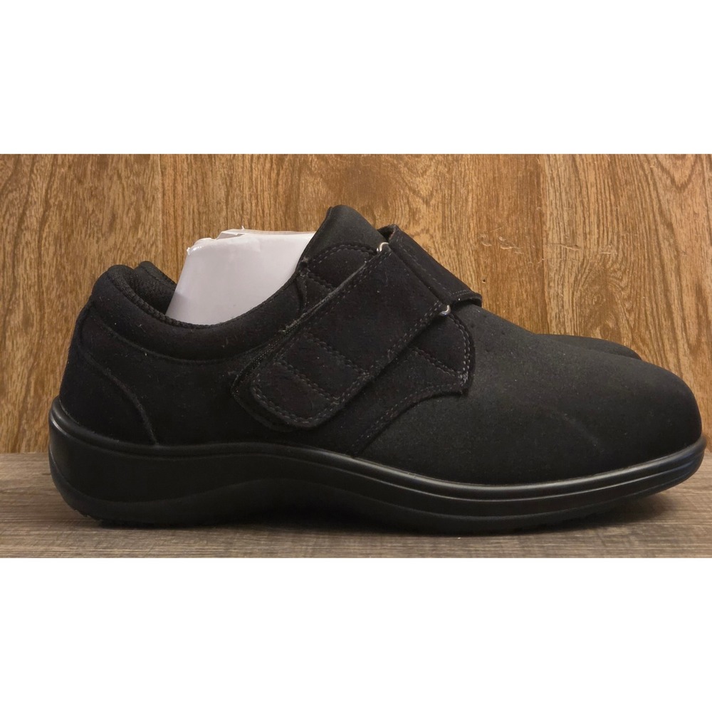 Orthofeet Wichita 825 Orthopedic Shoes Hook & Loop Womens Size 10.5 4E Black
